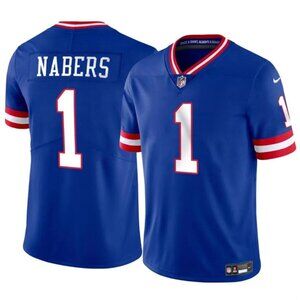 Mens Youths Kids Womens Malik Nabers Blue Vapor Stitched Jersey